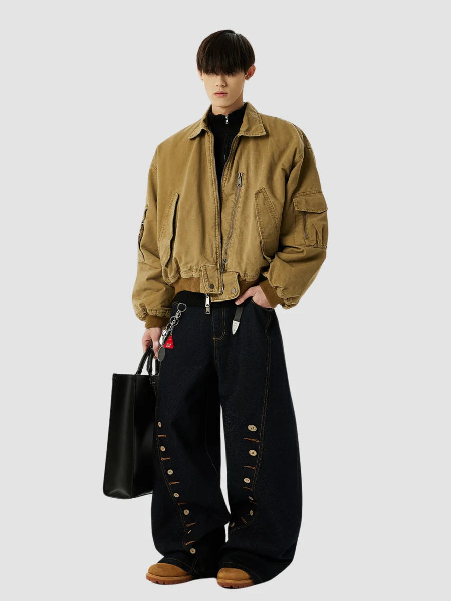 Thick Zipper Pockets Warm Jacket