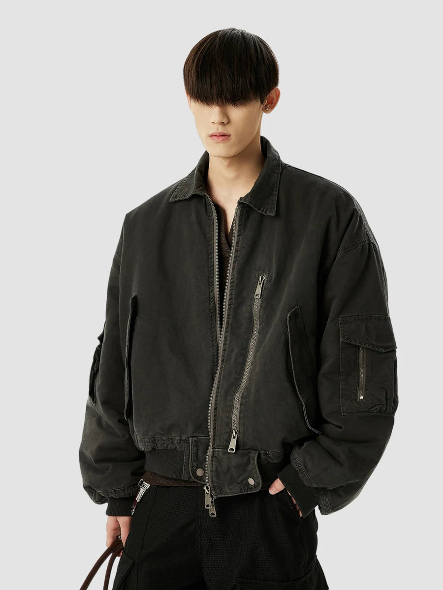 Thick Zipper Pockets Warm Jacket